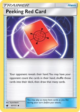 [PKM] Peeking Red Card (97/111) [Sun & Moon: Crimson Invasion]