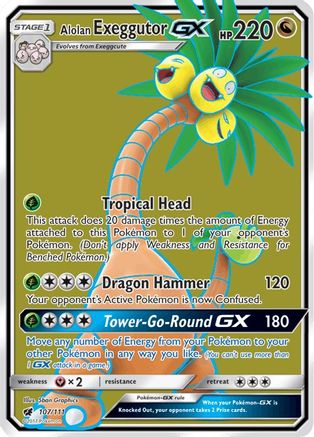 [PKM] Alolan Exeggutor GX (107/111) [Sun & Moon: Crimson Invasion]