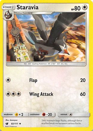 [PKM] Staravia (82/111) [Sun & Moon: Crimson Invasion]