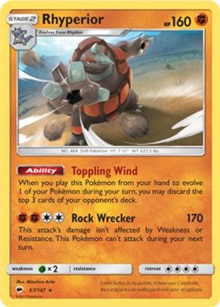 [PKM] Rhyperior (67/147) (Theme Deck Exclusive) [Sun & Moon: Burning Shadows]