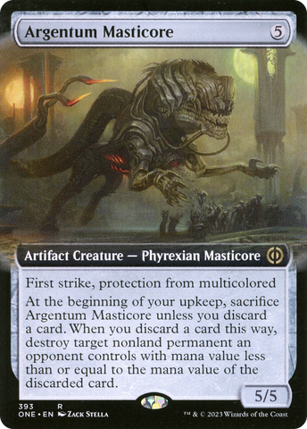 {R} Argentum Masticore (Extended Art) [Phyrexia: All Will Be One][ONE 393]