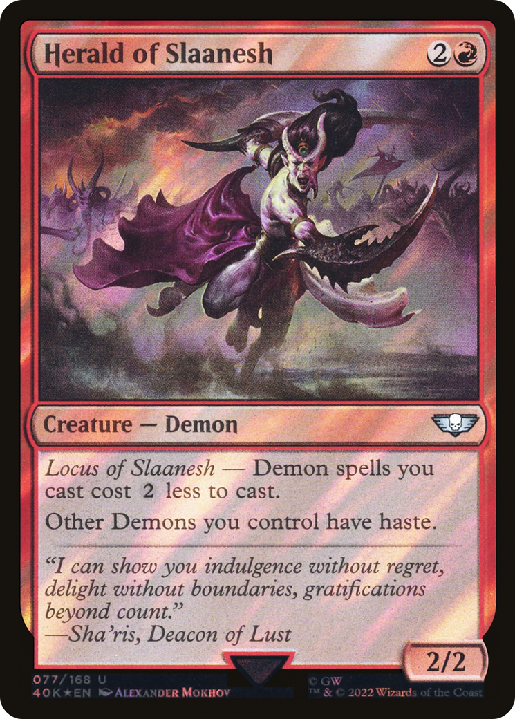 {C} Herald of Slaanesh (Surge Foil) [Universes Beyond: Warhammer 40,000][SF 40K 077]