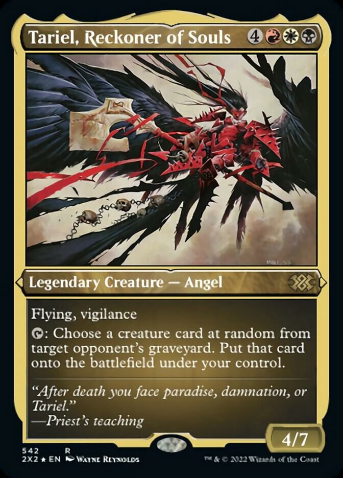 {R} Tariel, Reckoner of Souls (Foil Etched) [Double Masters 2022][2X2 542]