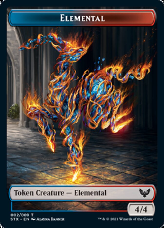 {T} Elemental Token [Strixhaven: School of Mages Tokens][TSTX 002]