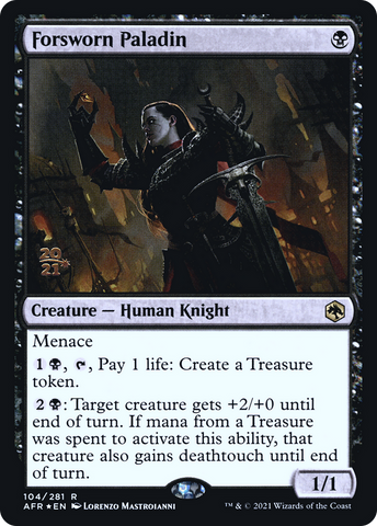 {R} Forsworn Paladin [Dungeons & Dragons: Adventures in the Forgotten Realms Prerelease Promos][PR AFR 104]