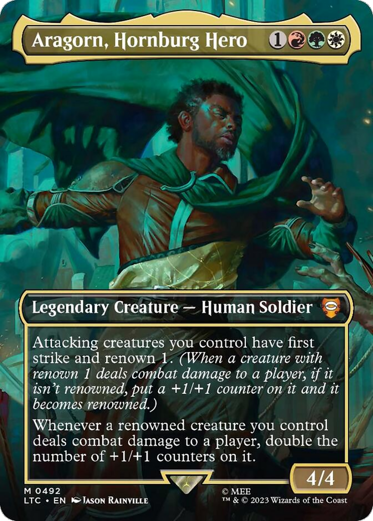 {R} Aragorn, Hornburg Hero (Borderless) [The Lord of the Rings: Tales of Middle-Earth Commander][LTC 492]