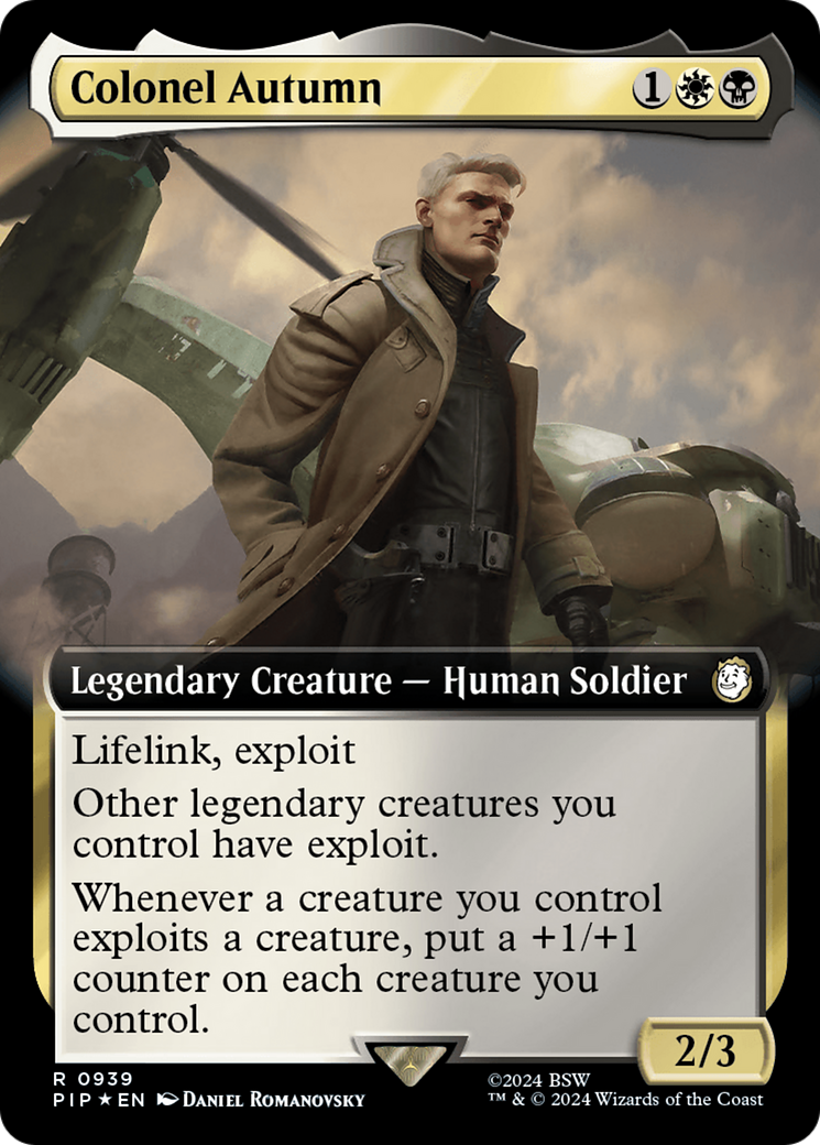{R} Colonel Autumn (Extended Art) (Surge Foil) [Fallout][PIP 939]