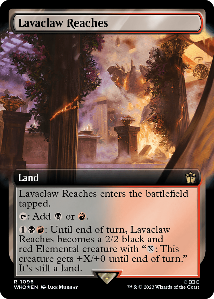 {R} Lavaclaw Reaches (Extended Art) (Surge Foil) [Doctor Who][WHO 1096]