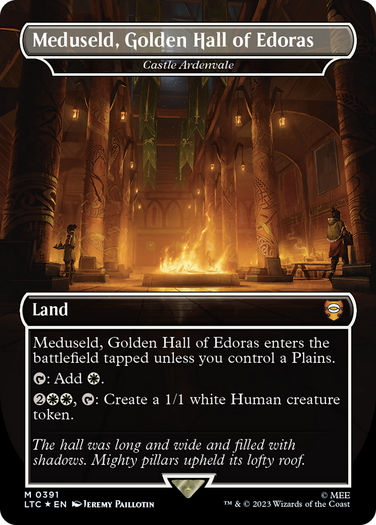 {R} Castle Ardenvale - Meduseld, Golden Hall of Edoras (Surge Foil Realms and Relics) [The Lord of the Rings: Tales of Middle-Earth Commander][LTC 391]