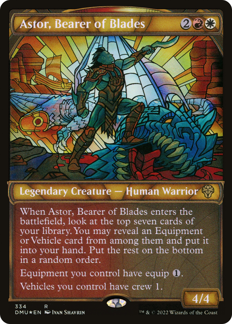 {R} Astor, Bearer of Blades (Showcase Textured) [Dominaria United][DMU 334]