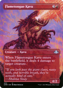 {C} Flametongue Kavu (Borderless Alternate Art) [Dominaria Remastered][DMR 432]