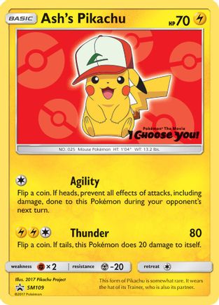 [PKM-R] Ash's Pikachu (SM109) [Sun & Moon: Black Star Promos]