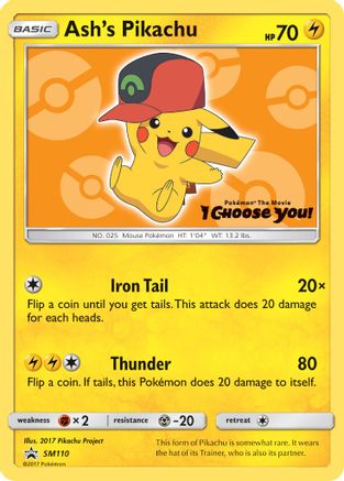 [PKM] Ash's Pikachu (SM110) [Sun & Moon: Black Star Promos]