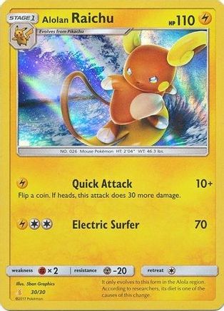 [PKM] Alolan Raichu (30/30) [Sun & Moon: Trainer Kit - Alolan Raichu]