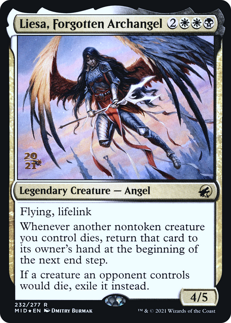 {R} Liesa, Forgotten Archangel [Innistrad: Midnight Hunt Prerelease Promos][PR MID 232]
