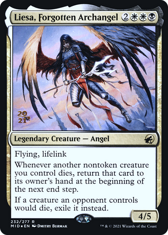 {R} Liesa, Forgotten Archangel [Innistrad: Midnight Hunt Prerelease Promos][PR MID 232]