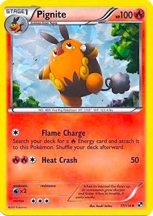 [PKM] Pignite (17/114) (Cracked Ice Holo) [Black & White: Base Set]