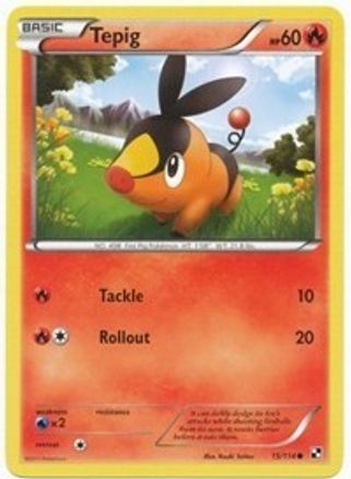 [PKM] Tepig (15/114) (Cosmos Holo) [Black & White: Base Set]