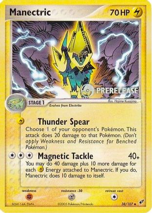 [PKM] Manectric EX (38/107) (Deoxys Prerelease Promo) [Nintendo: Black Star Promos]