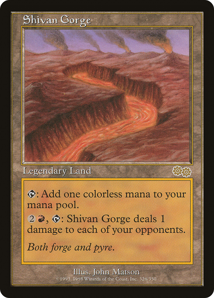 {R} Shivan Gorge [Urza's Saga][USG 326] - Misty Mountain Games