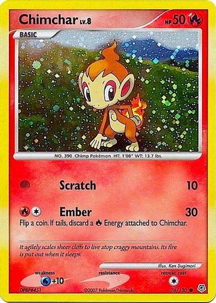 [PKM] Chimchar (76/130) (Cosmos Holo) [Diamond & Pearl: Base Set]