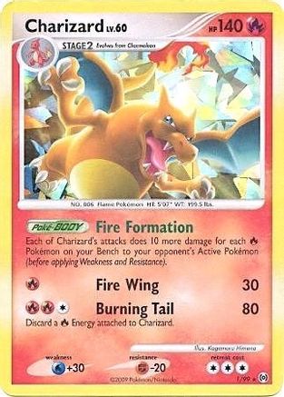 [PKM-R] Charizard (1/99) (Cracked Ice Holo) [Platinum: Arceus]