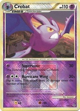 [PKM] Crobat (14/95) (League Promo) [HeartGold & SoulSilver: Unleashed]