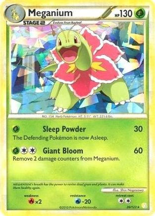 [PKM] Meganium (26/123) (Cracked Ice Holo) [HeartGold & SoulSilver: Base Set]