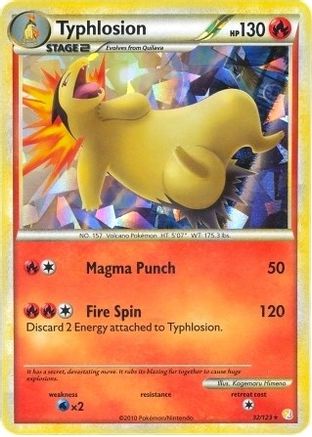 [PKM-R] Typhlosion (32/123) (Cracked Ice Holo) [HeartGold & SoulSilver: Base Set]