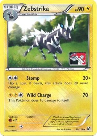 [PKM] Zebstrika (42/114) (League Promo) [Black & White: Base Set]