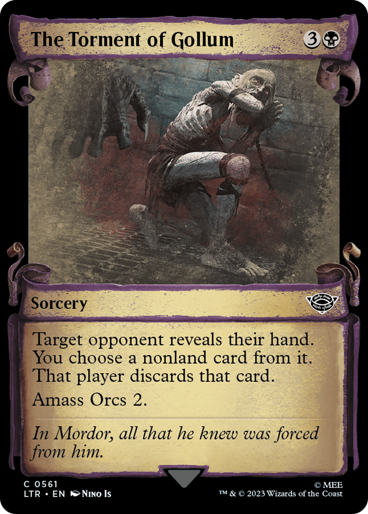 {C} The Torment of Gollum [The Lord of the Rings: Tales of Middle-Earth Showcase Scrolls][LTR 561]