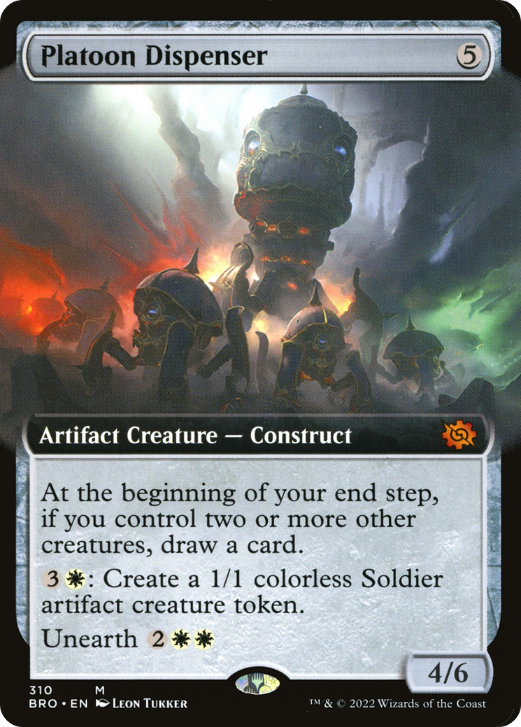 {R} Platoon Dispenser (Extended Art) [The Brothers' War][BRO 310]