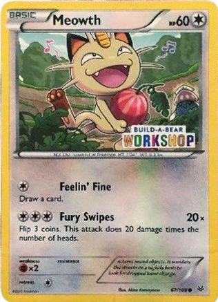 [PKM] Meowth (67/108) (Build A Bear Workshop Exclusive) [XY: Roaring Skies]