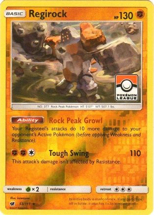 [PKM] Regirock (53/111) (League Promo) [Sun & Moon: Crimson Invasion]