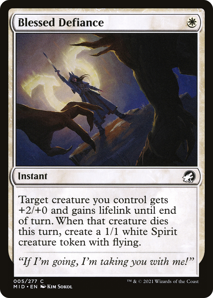 {C} Blessed Defiance [Innistrad: Midnight Hunt][MID 005]