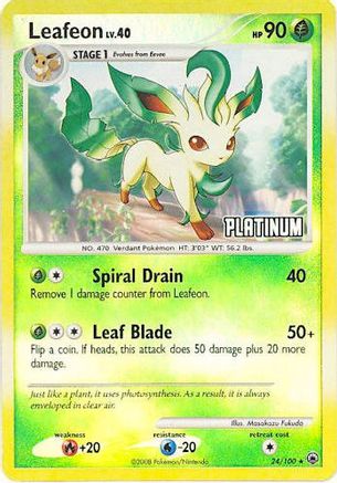 [PKM-R] Leafeon (24/100) [Burger King Promos: 2009 Collection]