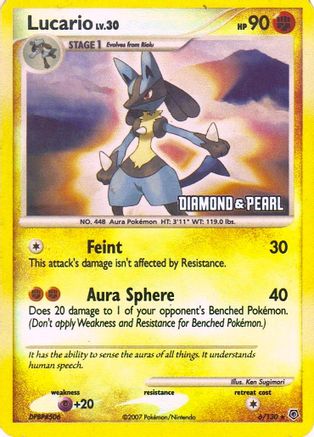 [PKM] Lucario (6/130) [Burger King Promos: 2008 Collection]