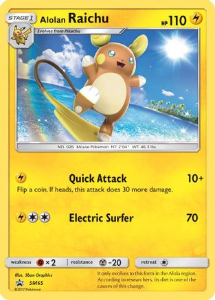 [PKM] Alolan Raichu (SM65) [Sun & Moon: Black Star Promos]
