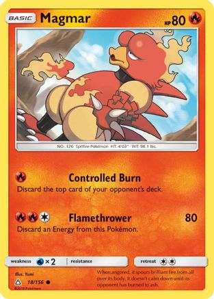 [PKM] Magmar (18/156) [Sun & Moon: Ultra Prism]
