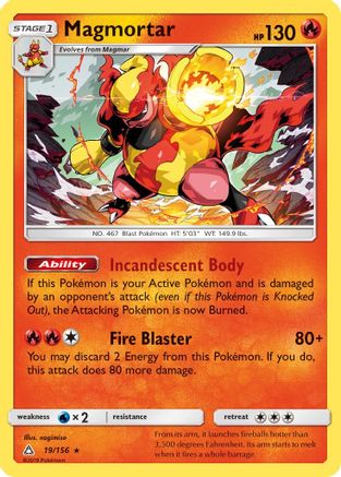 [PKM] Magmortar (19/156) [Sun & Moon: Ultra Prism]