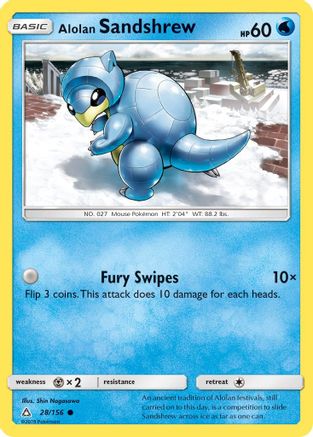 [PKM-C] Alolan Sandshrew (28/156) [Sun & Moon: Ultra Prism]