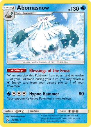 [PKM-R] Abomasnow (38/156) [Sun & Moon: Ultra Prism]