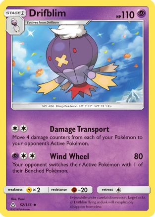 [PKM] Drifblim (52/156) [Sun & Moon: Ultra Prism]