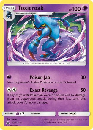 [PKM] Toxicroak (57/156) [Sun & Moon: Ultra Prism]