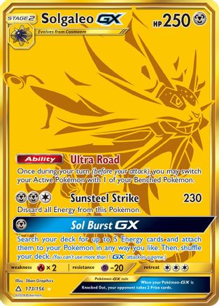 [PKM] Solgaleo GX (173/156) [Sun & Moon: Ultra Prism]
