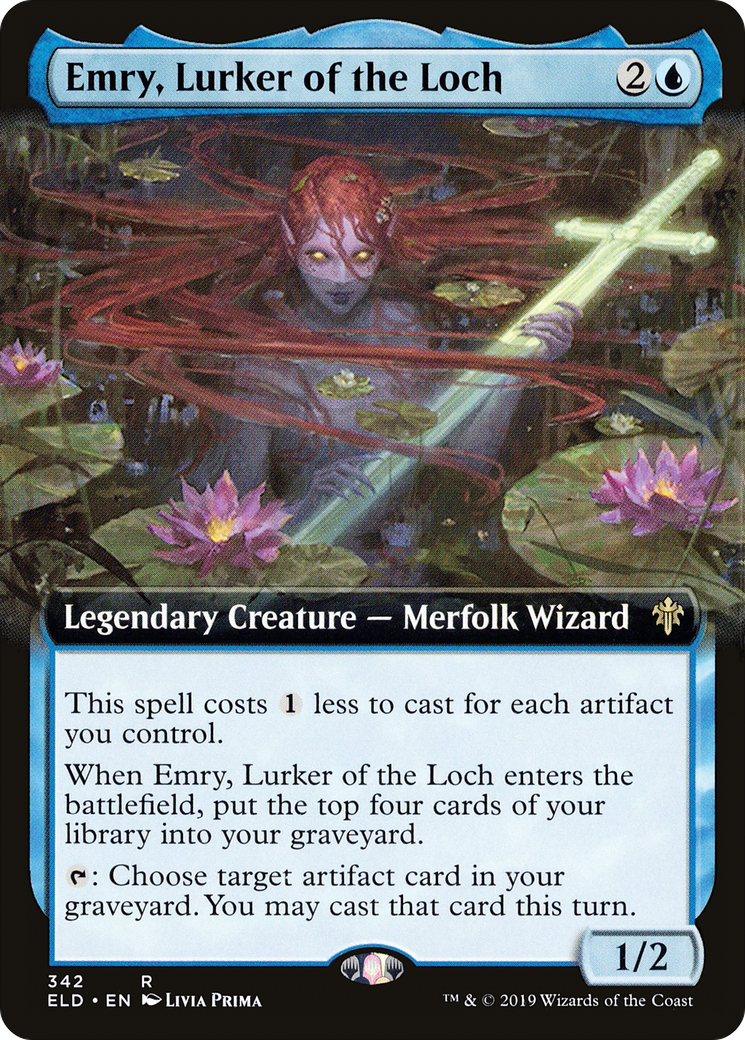 {R} Emry, Lurker of the Loch (Extended Art) [Throne of Eldraine][ELD 342] - Misty Mountain Games