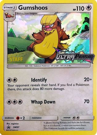 [PKM] Gumshoos (SM97) (Staff Prerelease Promo) [Sun & Moon: Black Star Promos]