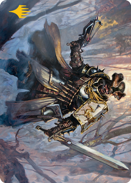 {A} Brutal Cathar Art Card (Gold-Stamped Signature) [Innistrad: Midnight Hunt Art Series][GS AMID 013]