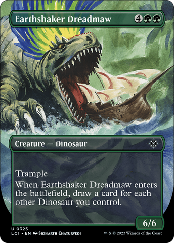 {@C} Earthshaker Dreadmaw (Borderless) [The Lost Caverns of Ixalan][LCI 325]