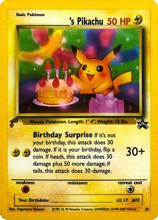[PKM-R] Pikachu (24) (Birthday) [Pikachu World Collection Promos]